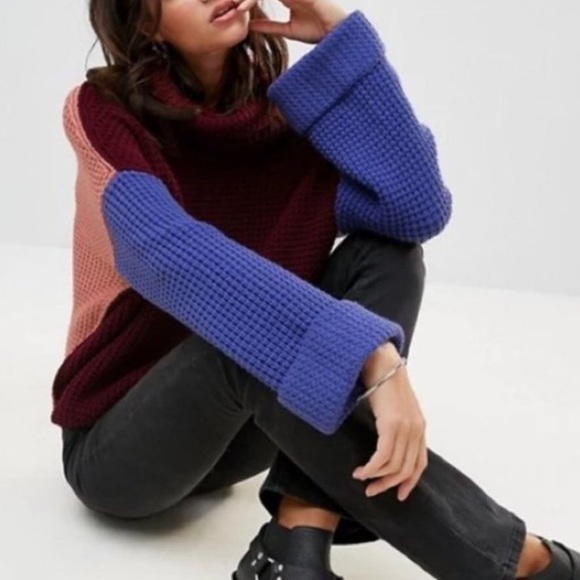 Free People Sweaters - Free People Park City Color Block Sweater